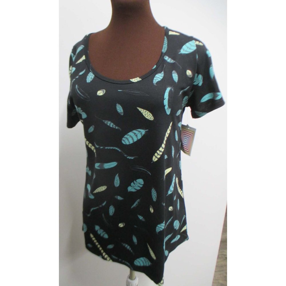 NWT LULA ROE CLASSIC TEE SIZE SMALL FEATHERS UNICORN